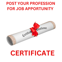 POST YOUR PROFESSION FOR JOB APPORTUNITY CERTIFICATE