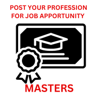 POST YOUR PROFESSION FOR JOB APPORTUNITY MASTERS